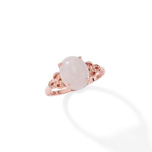 ☀️🆕 4 Carat Pink Quartz Rose Gold Ring